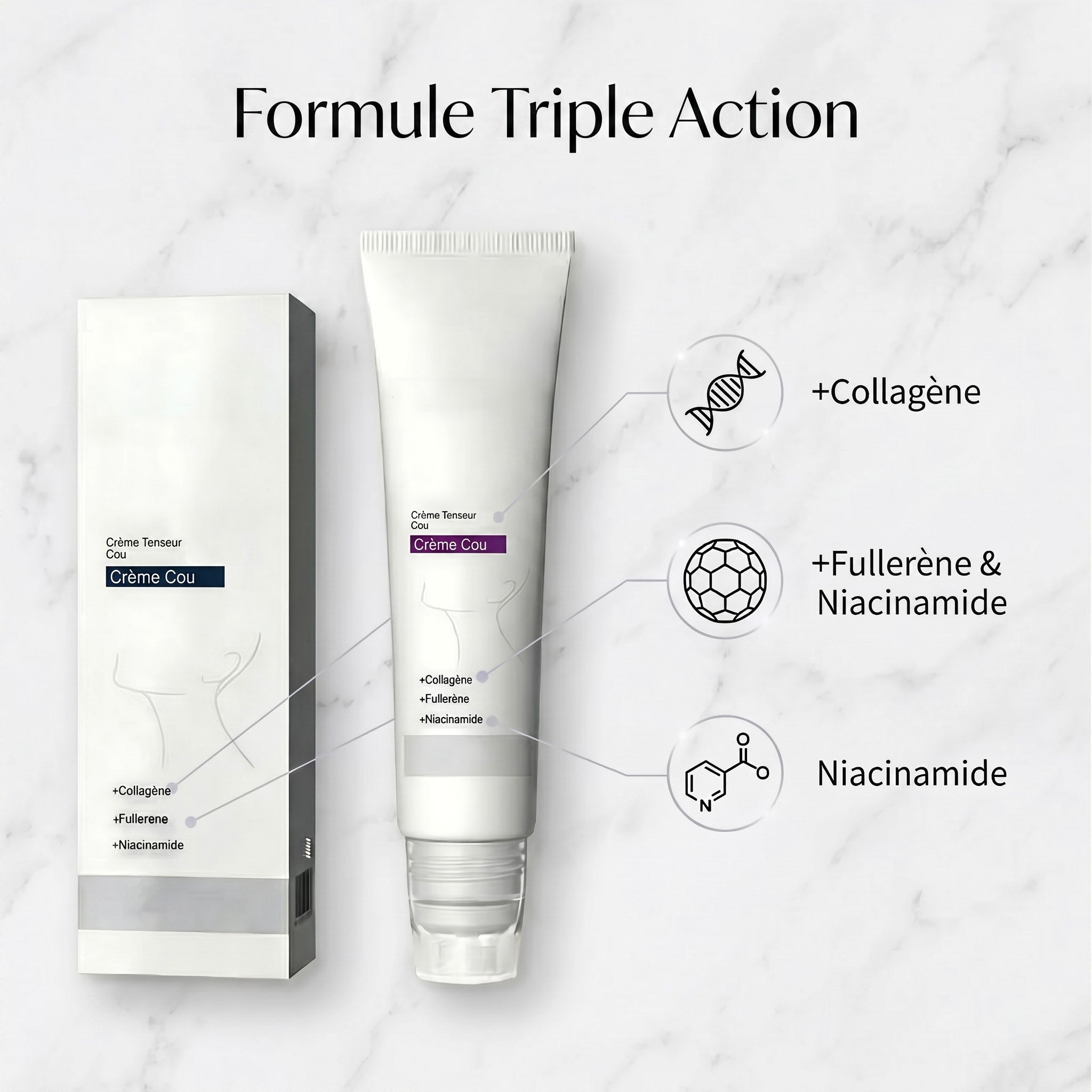 FirmSkin Neck™ - Crème pour le cou au collagène et à l'acide hyaluronique | Veiggara.