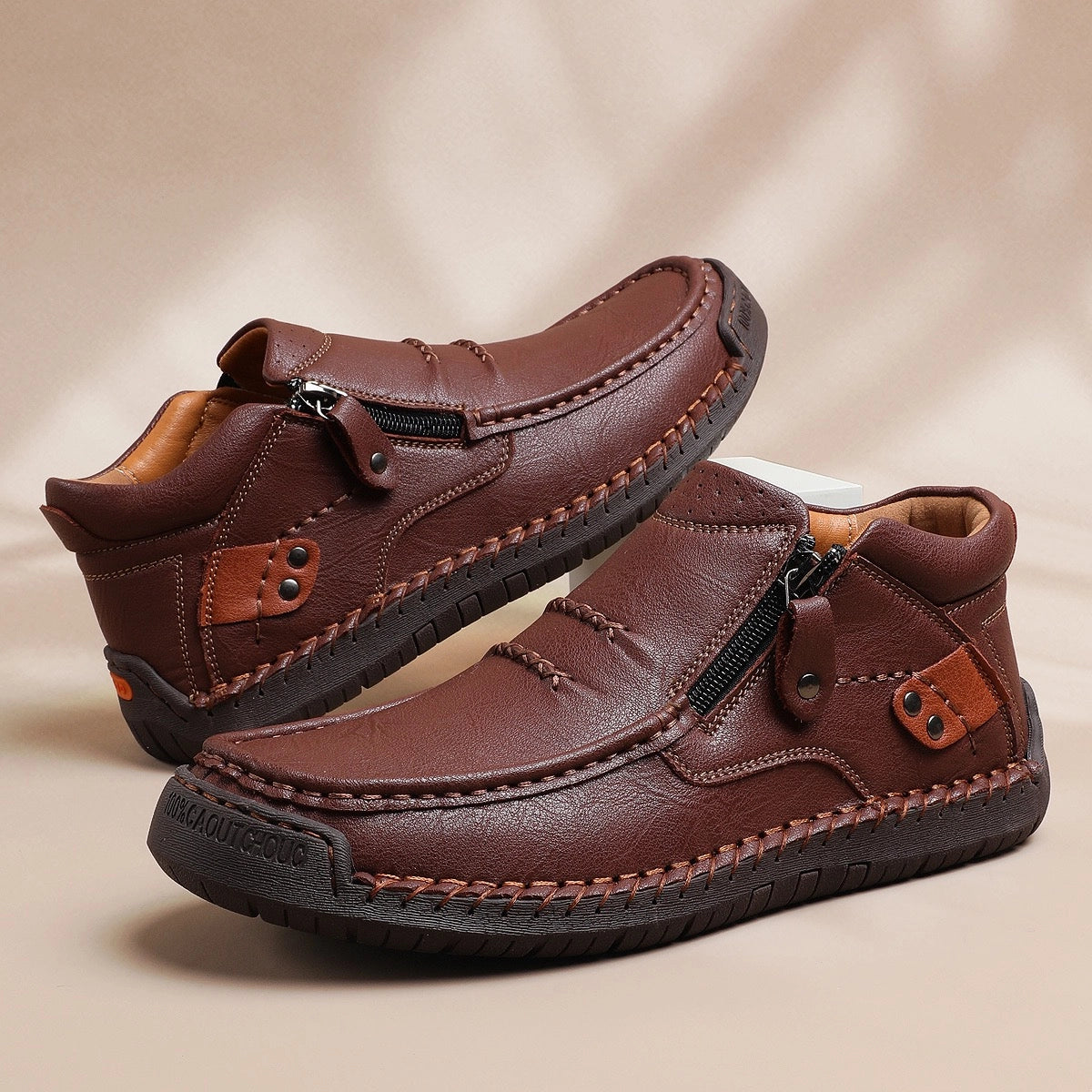 Chaussures Décontractées en Cuir Véritable