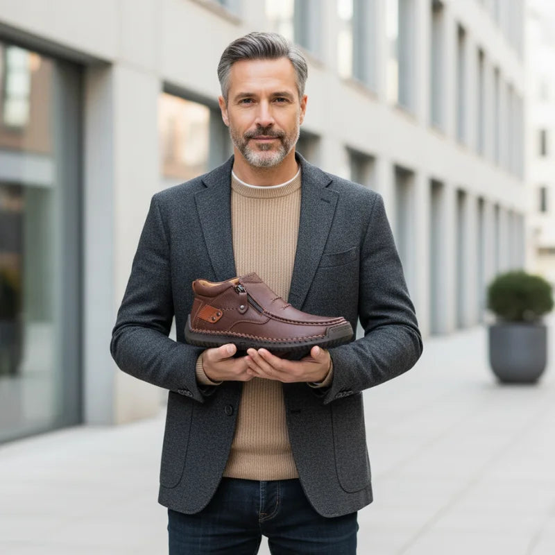 Chaussures Décontractées en Cuir Véritable