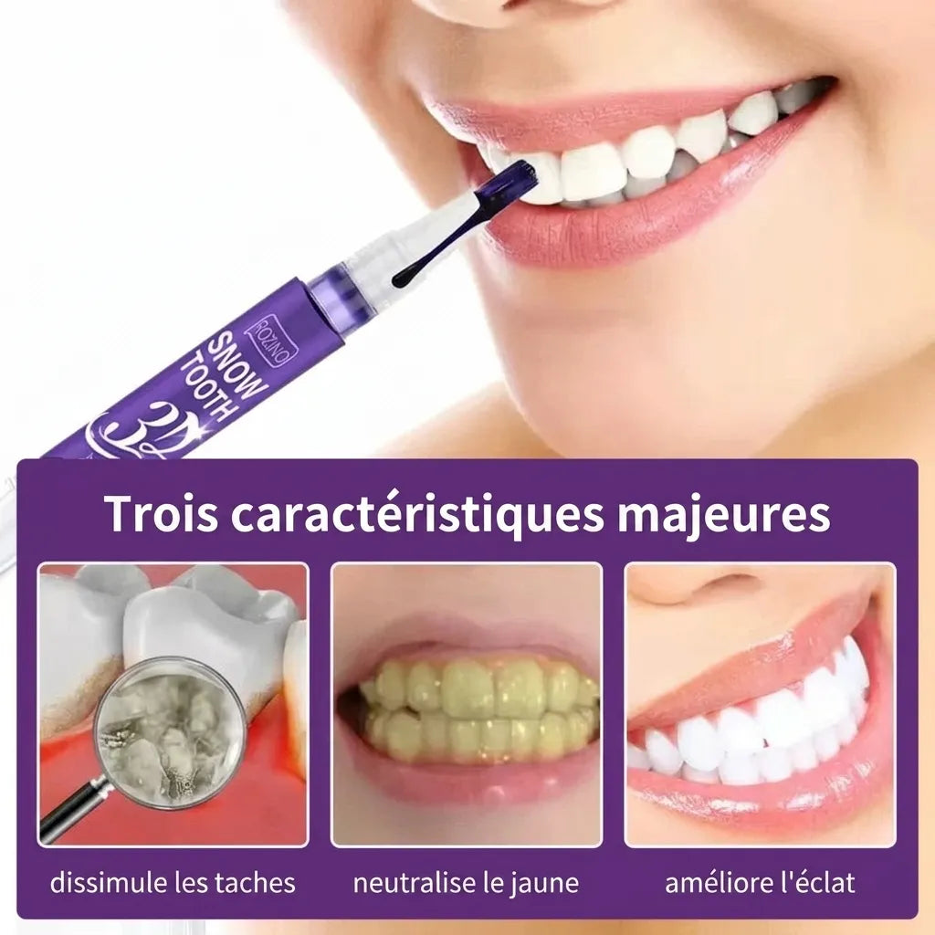 Stylo blanchissant pour les dents - SnowTooth | 1 acheté, 2 offerts | Veiggara