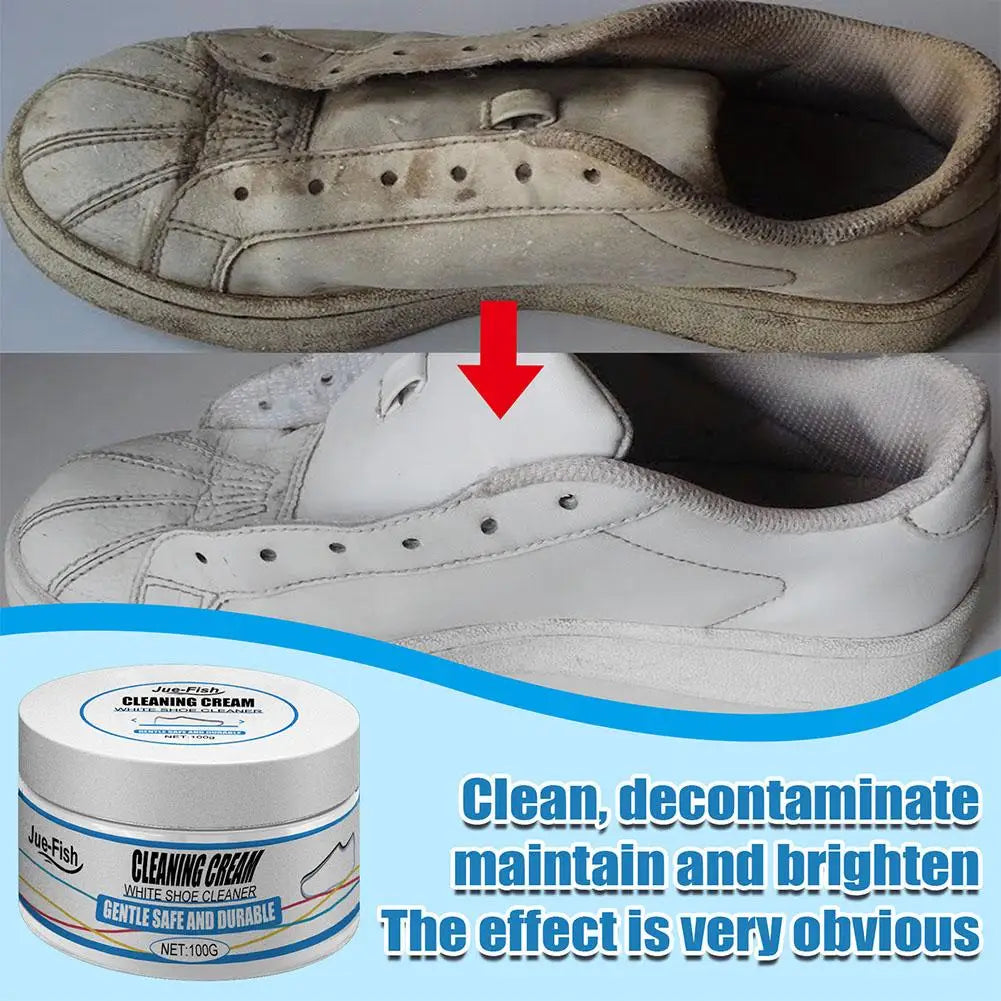 Crème pour nettoyer et blanchir les chaussures