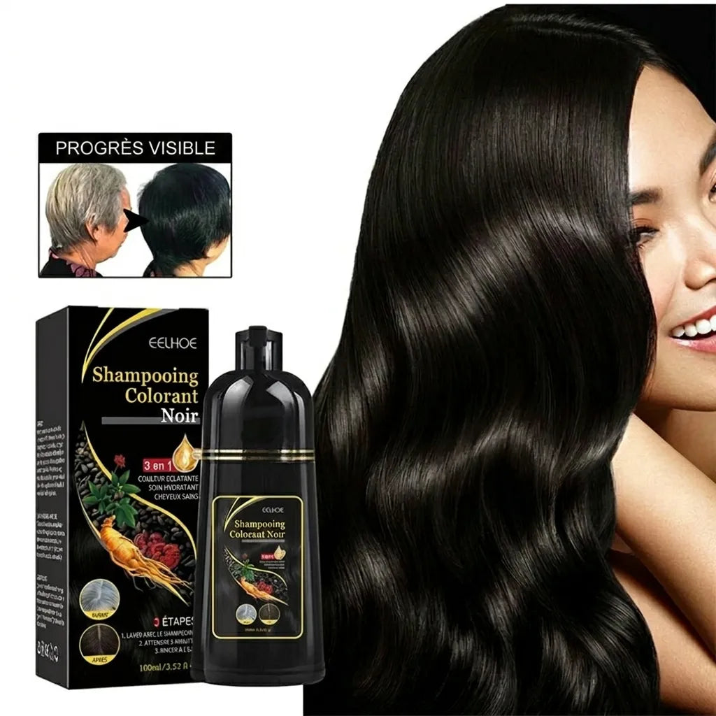 Shampoing réparateur et colorant pour cheveux noirs | Veiggara.