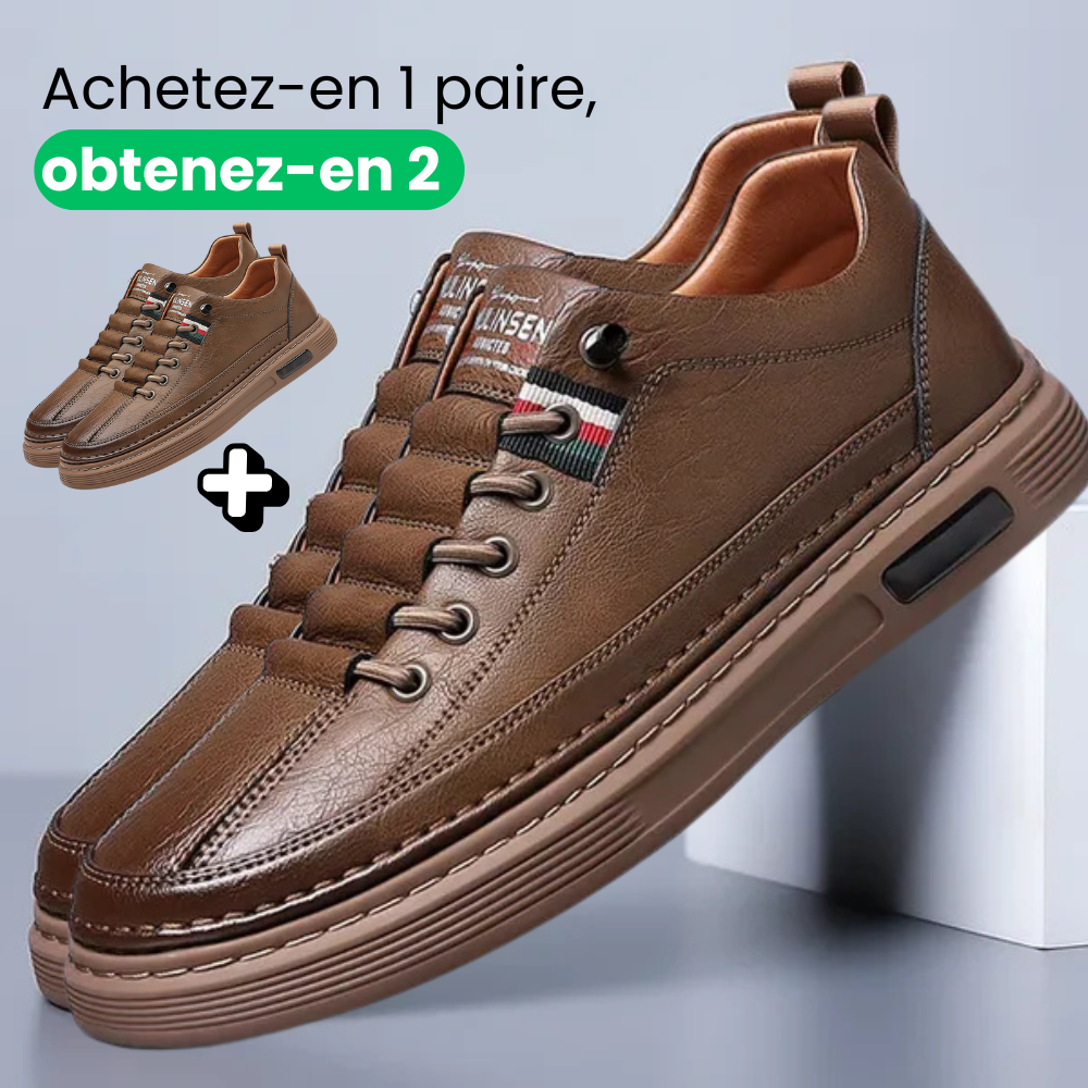 VEIGGARA | Baskets décontractées en cuir véritable Vinny (Achetez-en 1, obtenez-en 2)