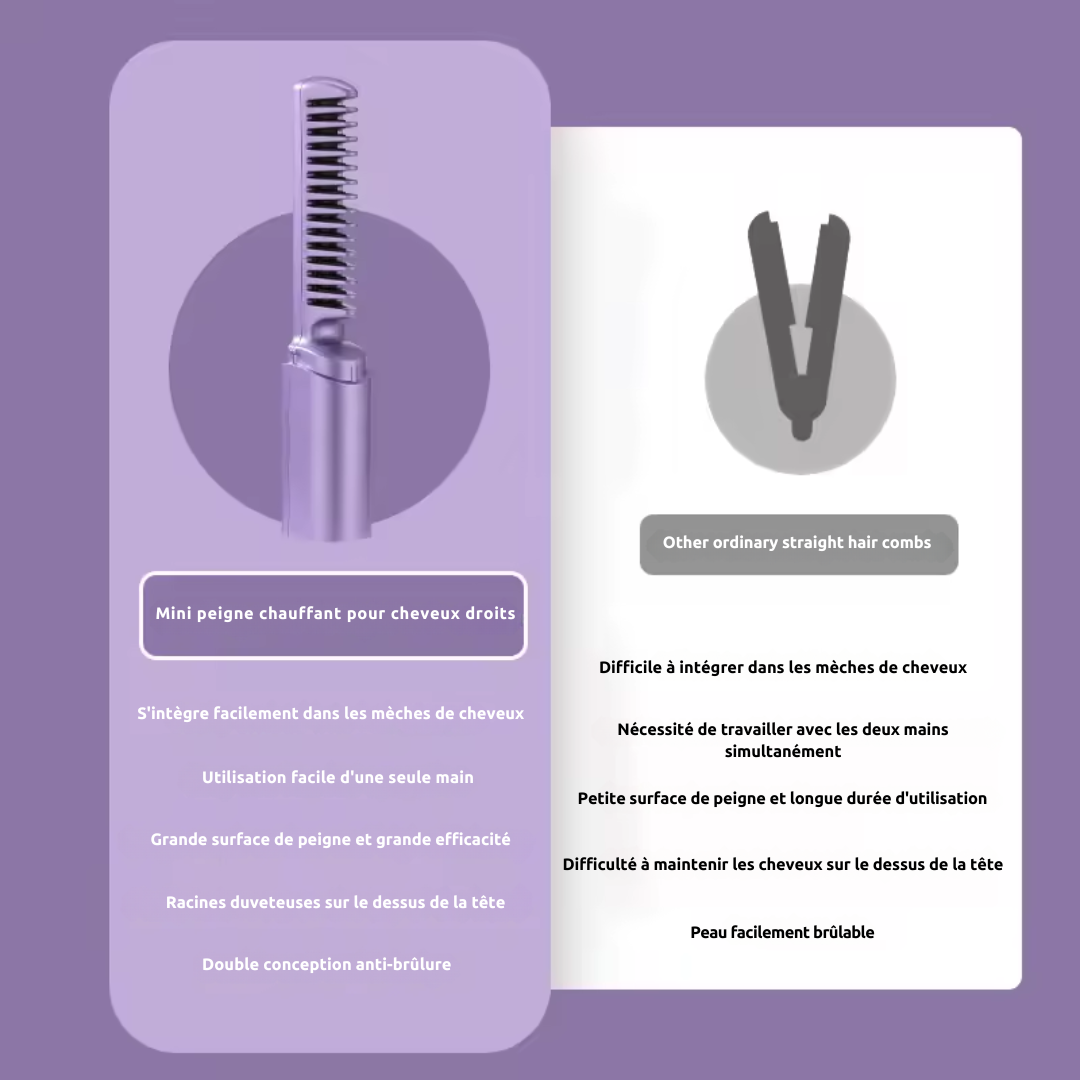 VEIGGARA | Peigne Lissant Portable