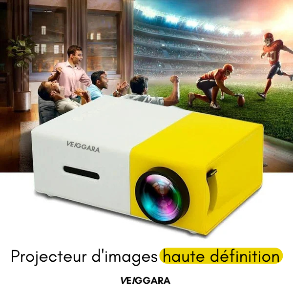 VEIGGARA | Mini projecteur de cinéma portable Full HD 1080P