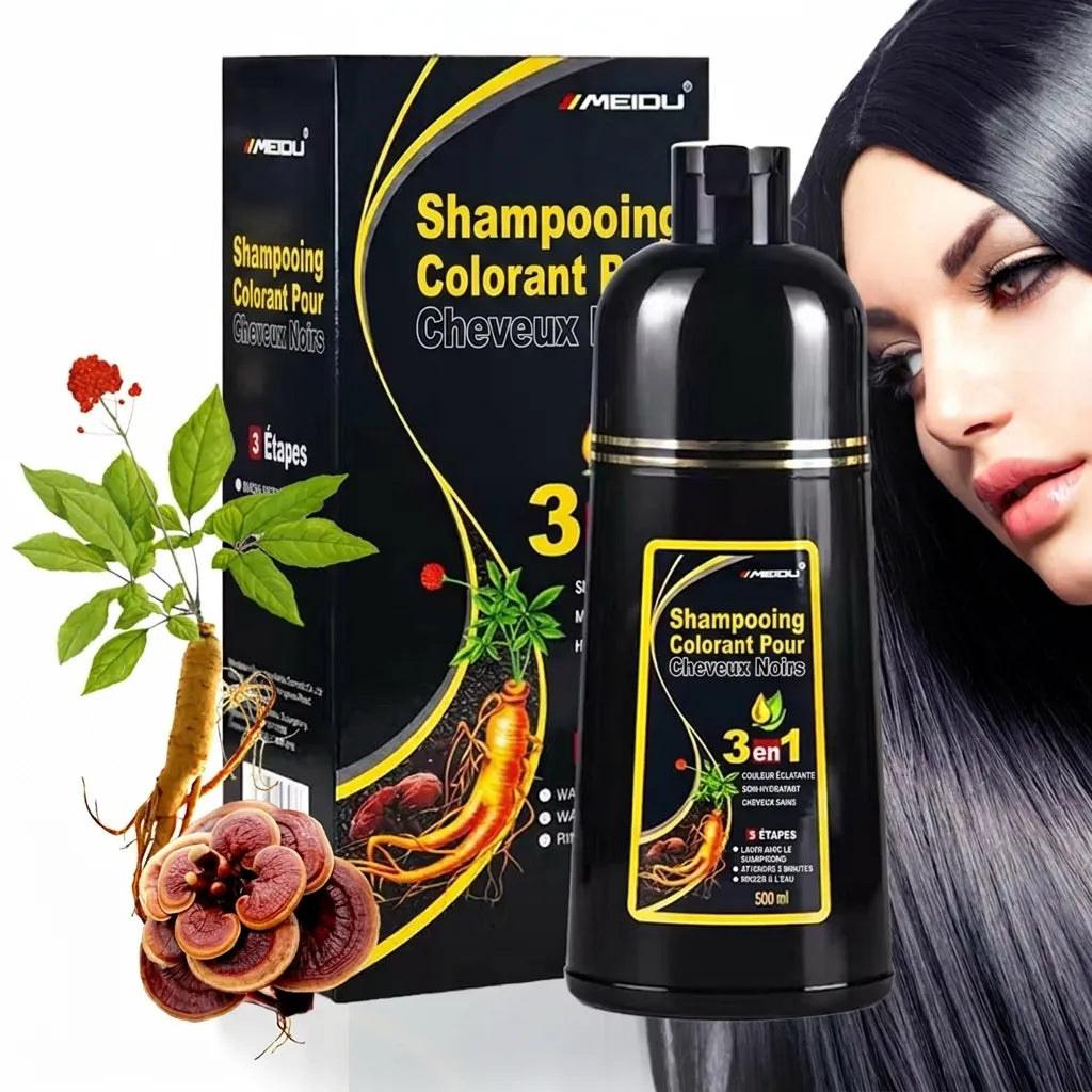 Shampoing réparateur et colorant pour cheveux noirs | Veiggara.