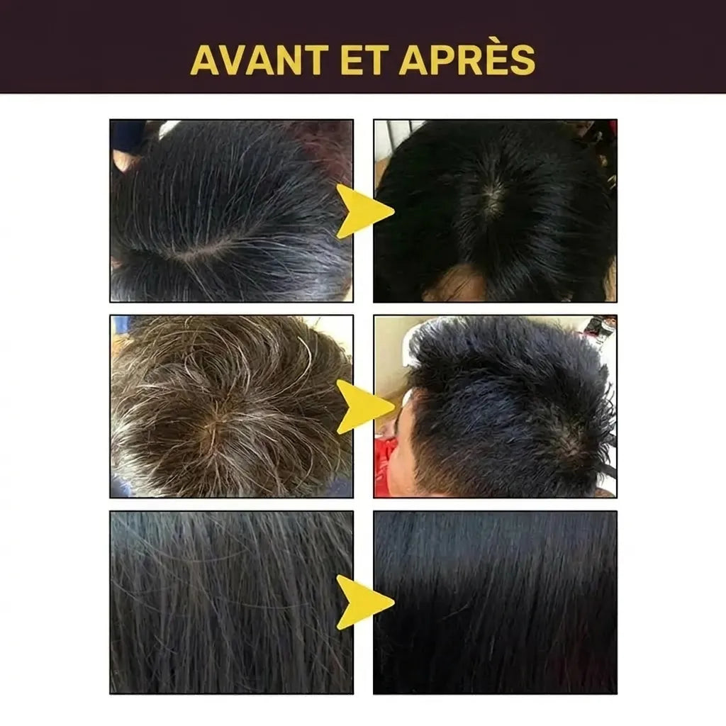 Shampoing réparateur et colorant pour cheveux noirs | Veiggara.