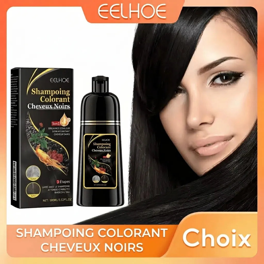 Shampoing réparateur et colorant pour cheveux noirs | Veiggara.